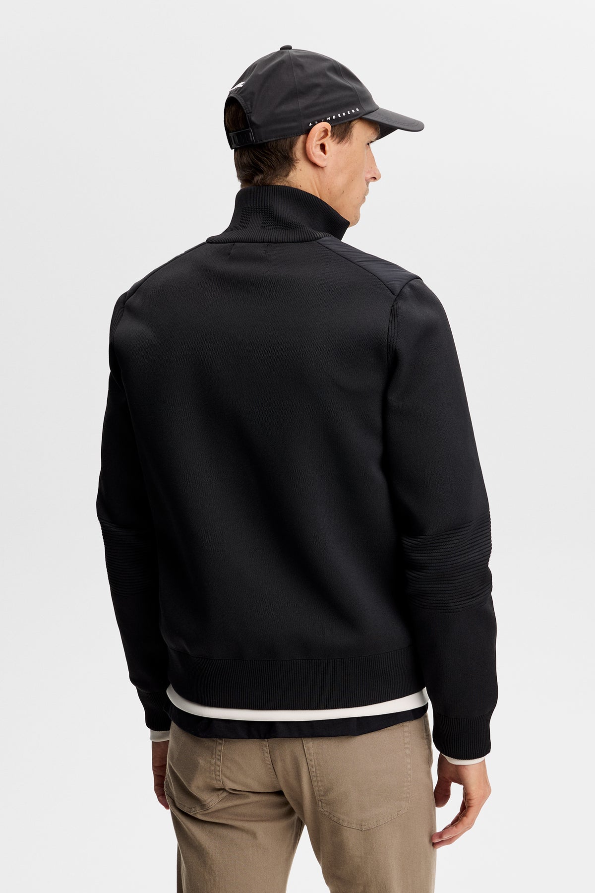 Ebbe Tech Knit Hybrid in Black by J.Lindeberg