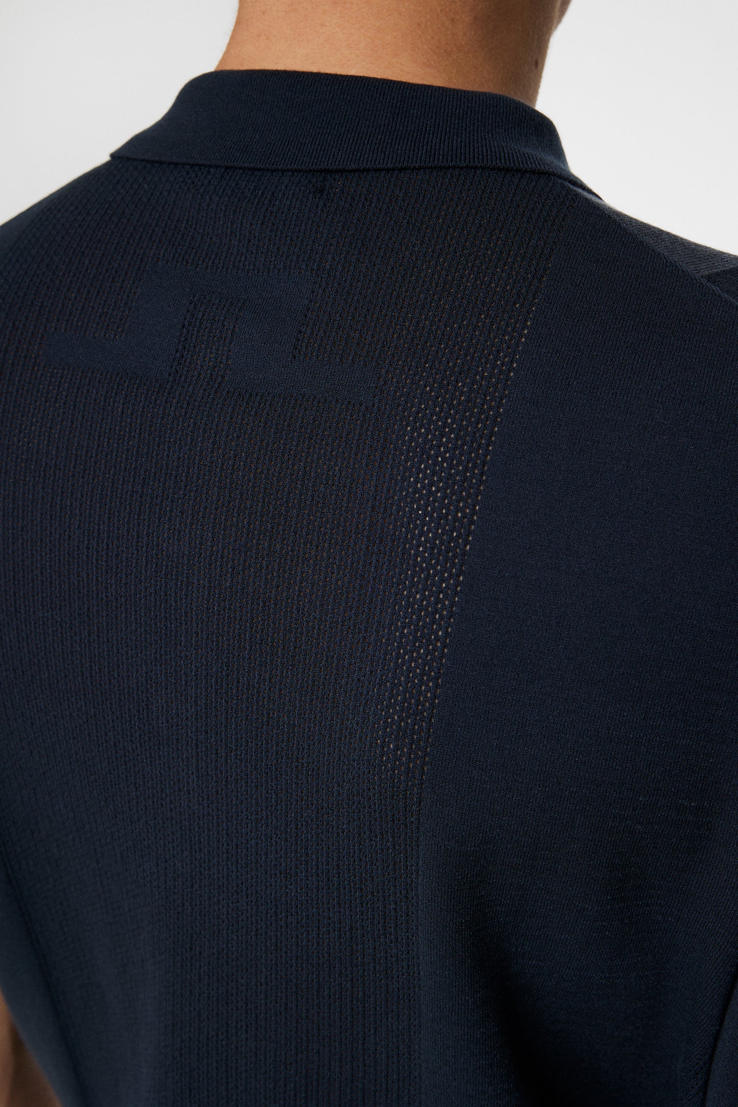 Reymond Stripe Knit Polo in JL Navy by J.Lindeberg