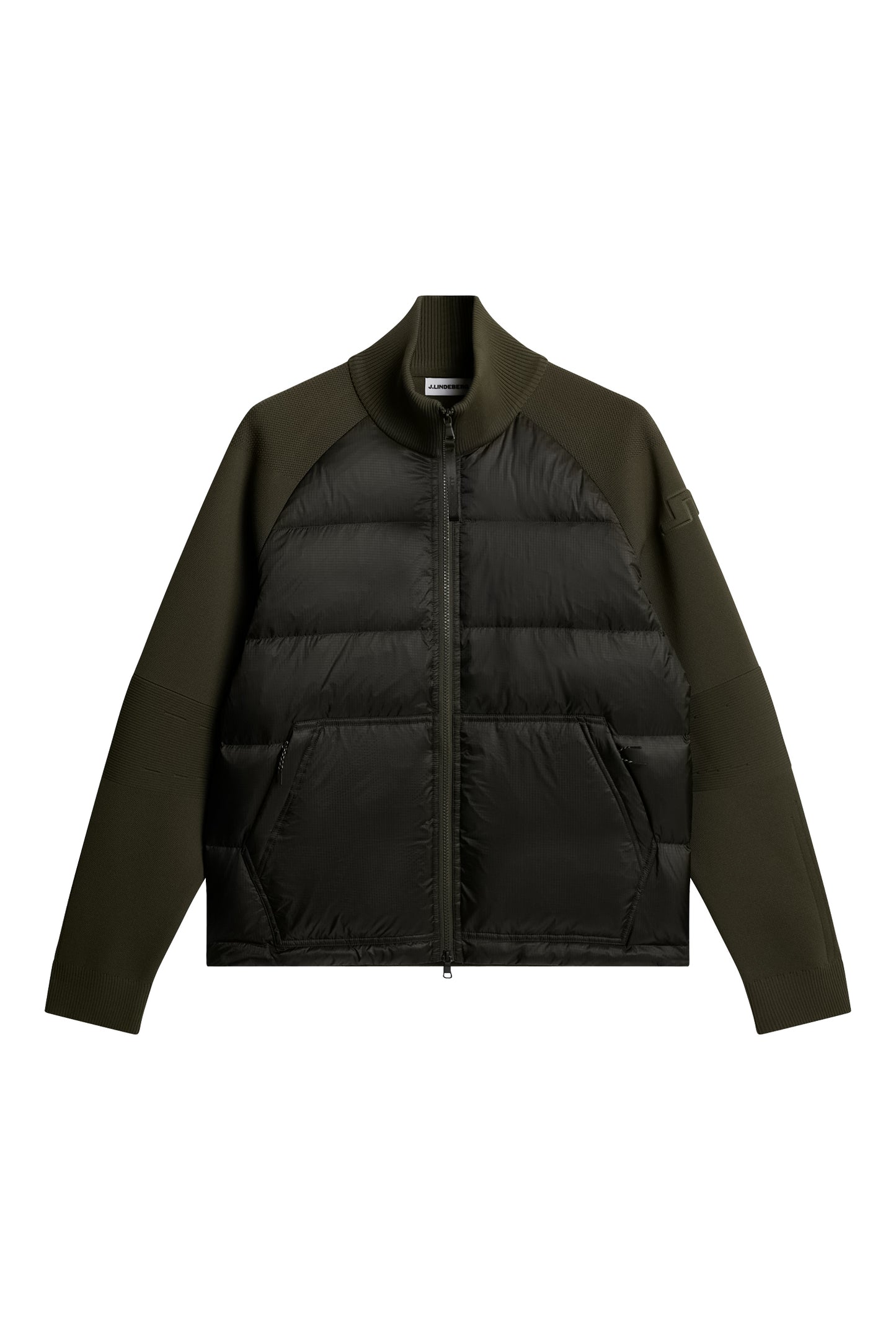 Dome Knit Hybrid Jacket in Forest Green by J.Lindeberg