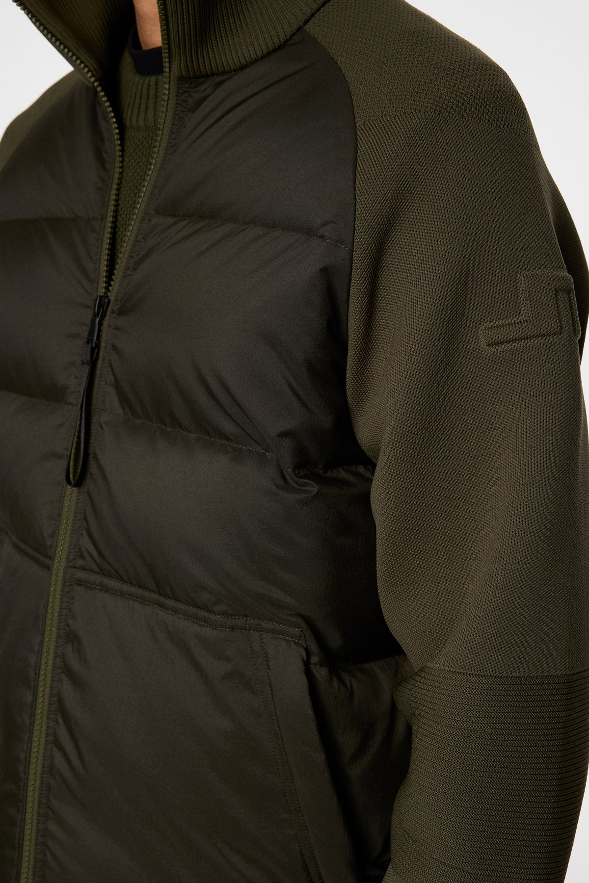 Dome Knit Hybrid Jacket in Forest Green by J.Lindeberg