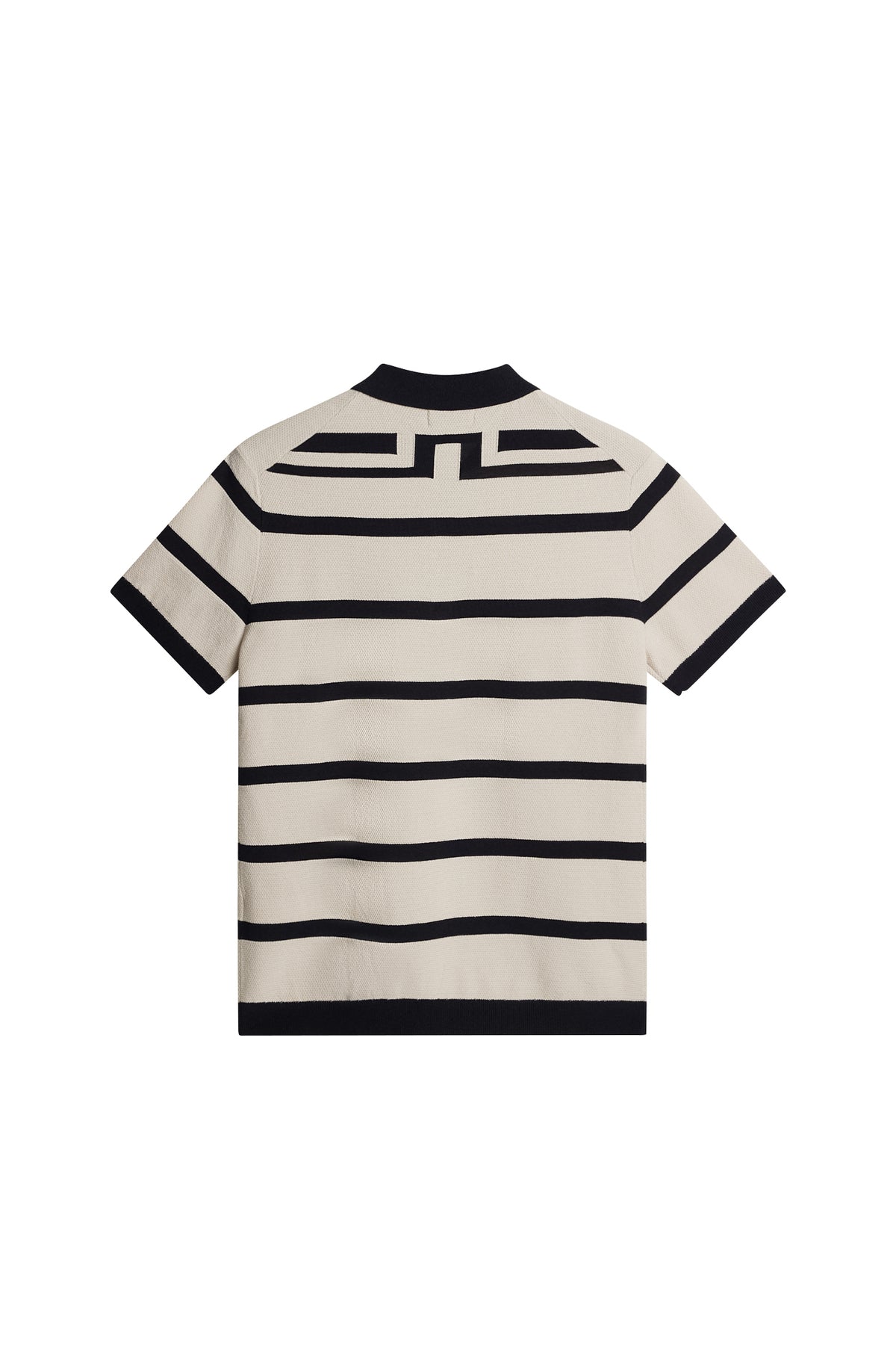 Reve Short Sleeve Stripe Polo in Moonbeam by J.Lindeberg