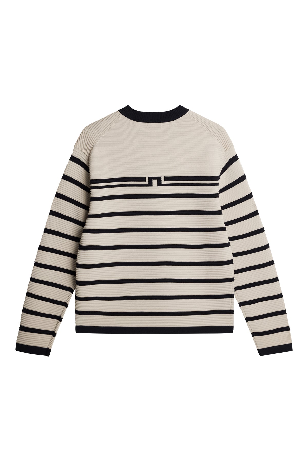 Sawyer Stripe Crew Neck in Moonbeam by J.Lindeberg