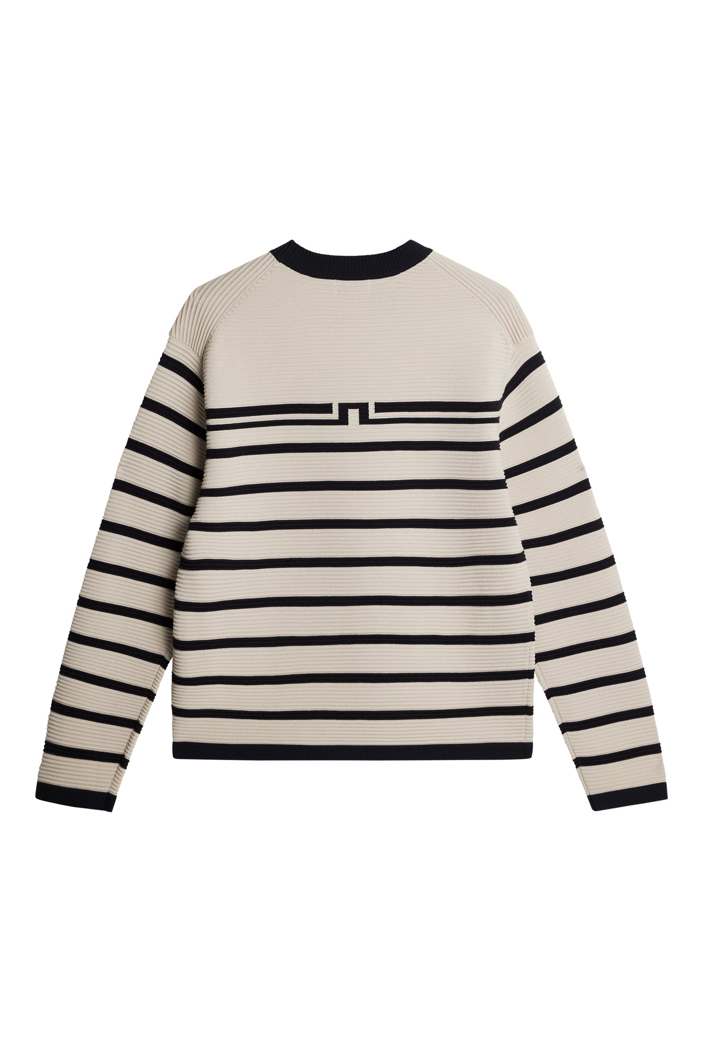 Sawyer Stripe Crew Neck in Moonbeam by J.Lindeberg