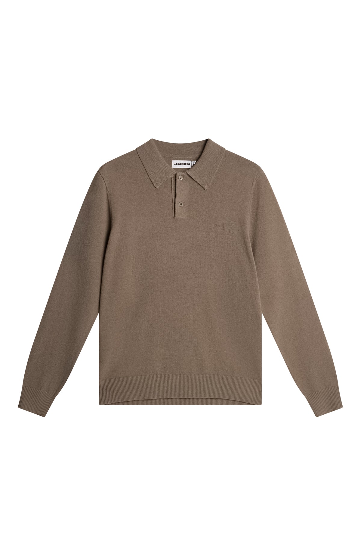 Edgar Knitted Wool Polo in Brindle by J.Lindeberg