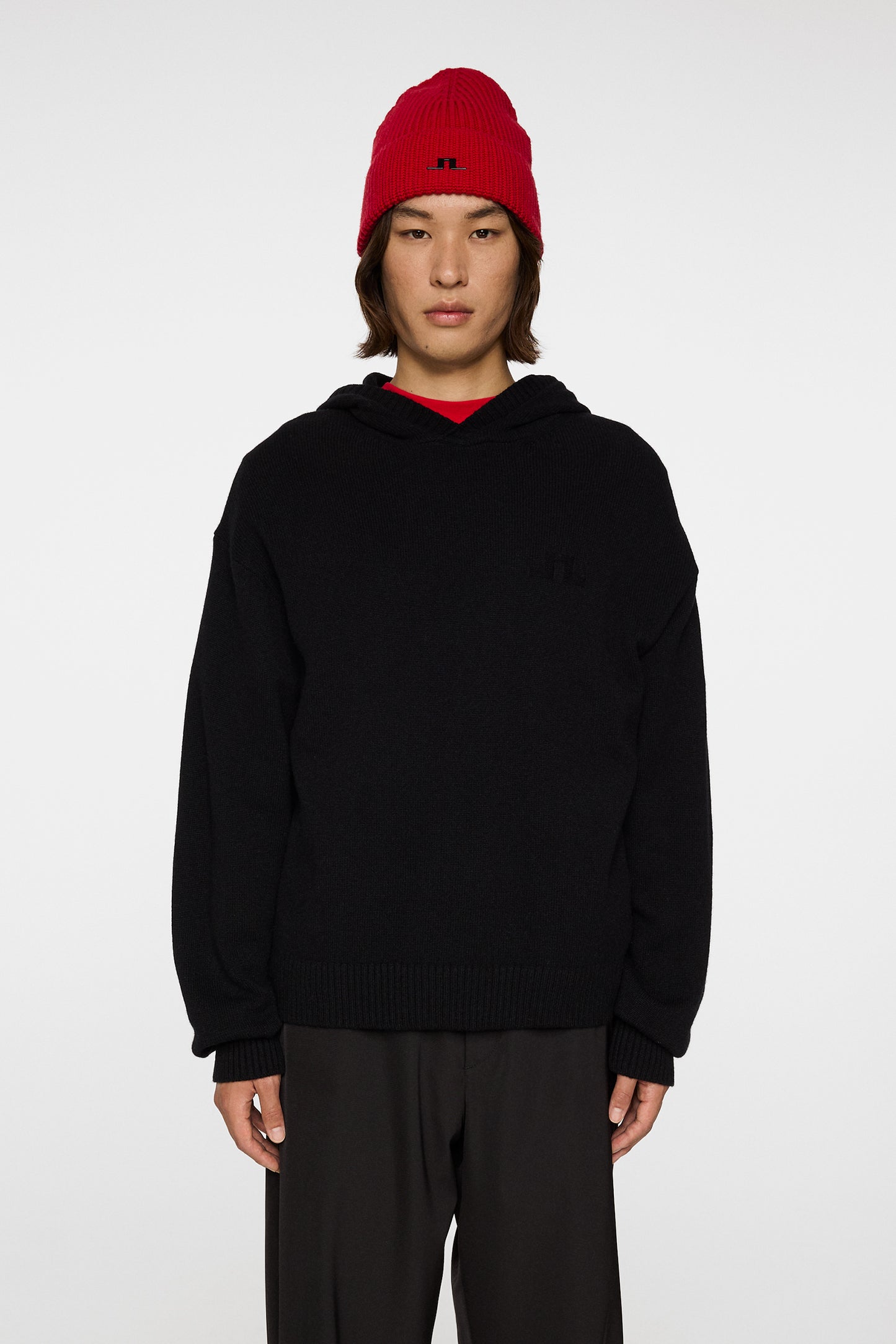 Edward Knitted Hoodie in Black by J.Lindeberg