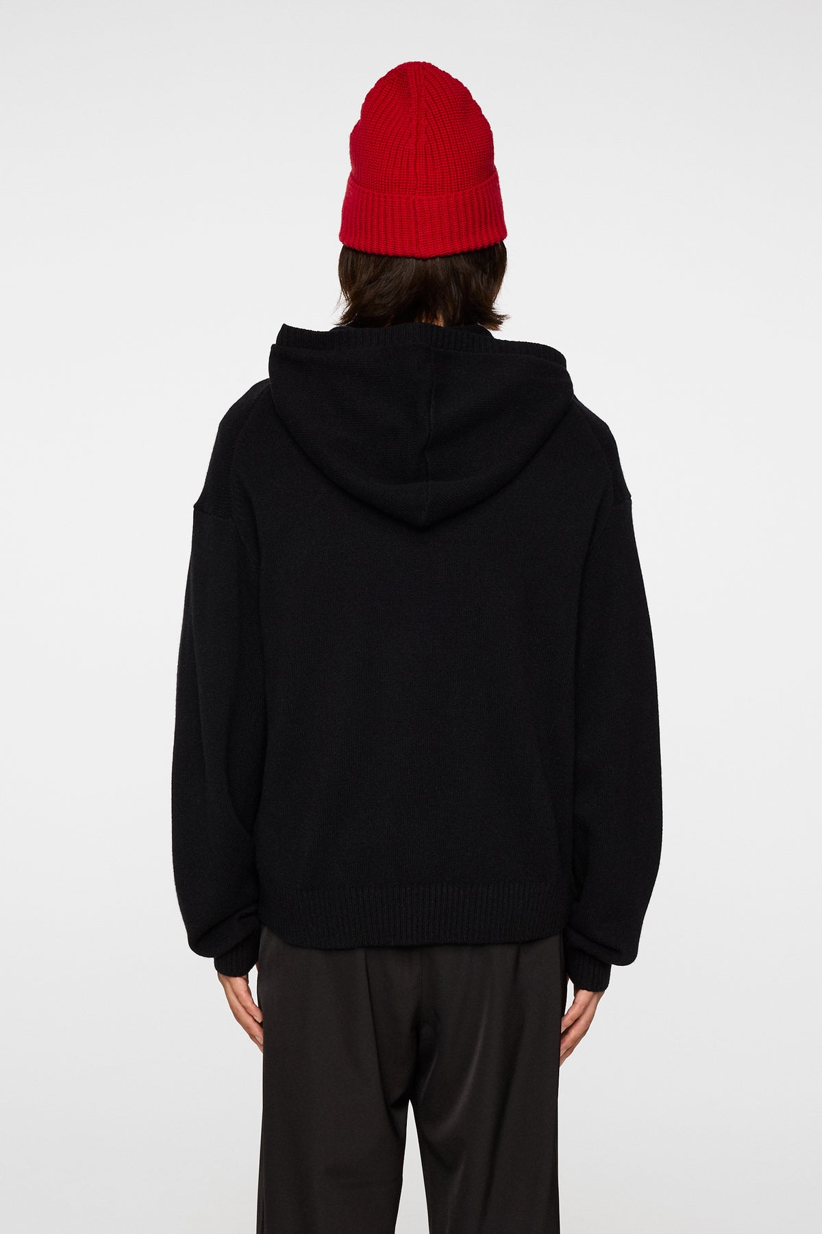 Edward Knitted Hoodie in Black by J.Lindeberg