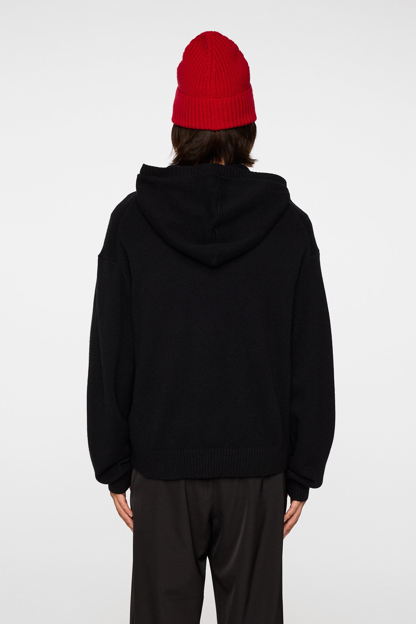 Edward Knitted Hoodie in Black by J.Lindeberg