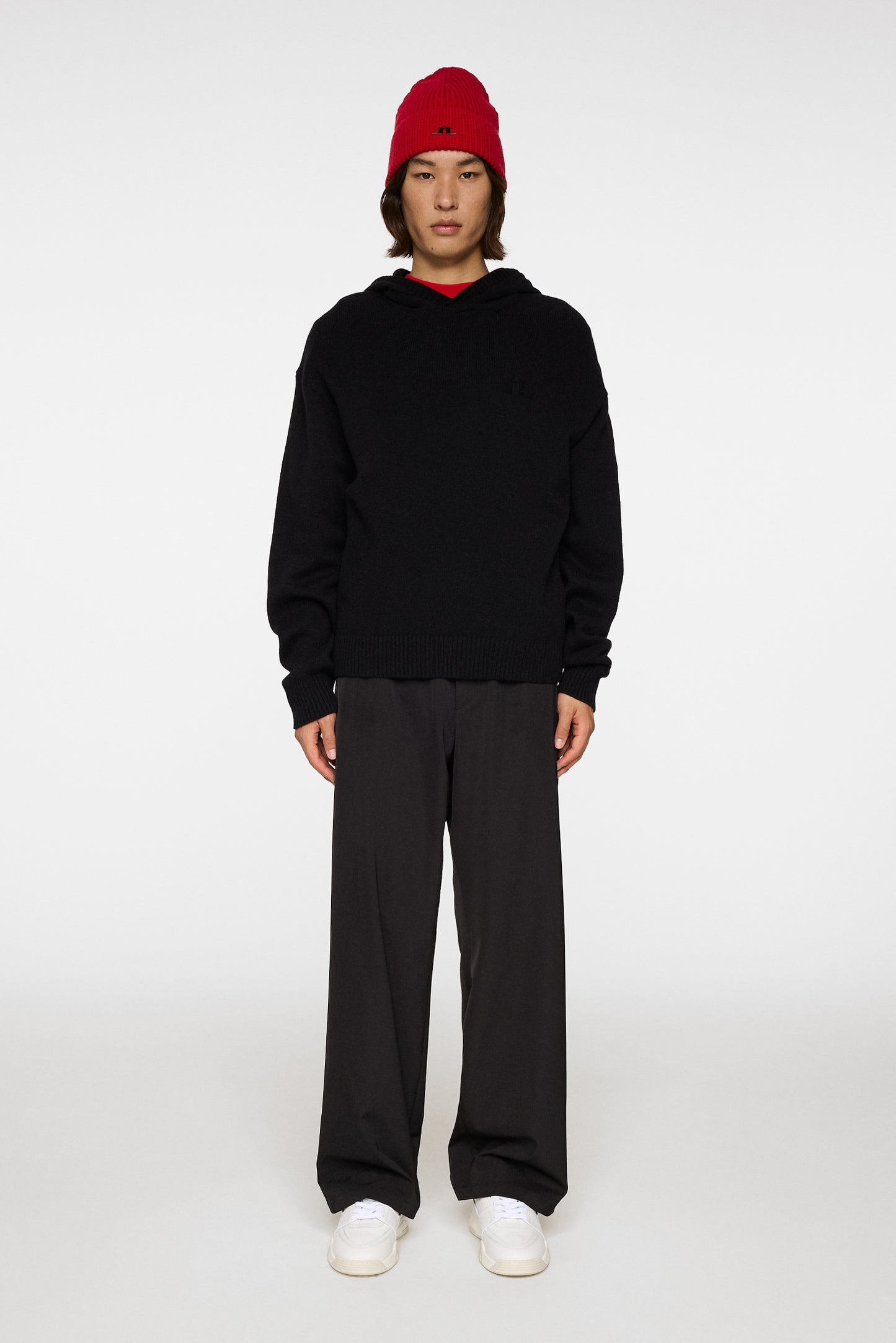 Edward Knitted Hoodie in Black by J.Lindeberg