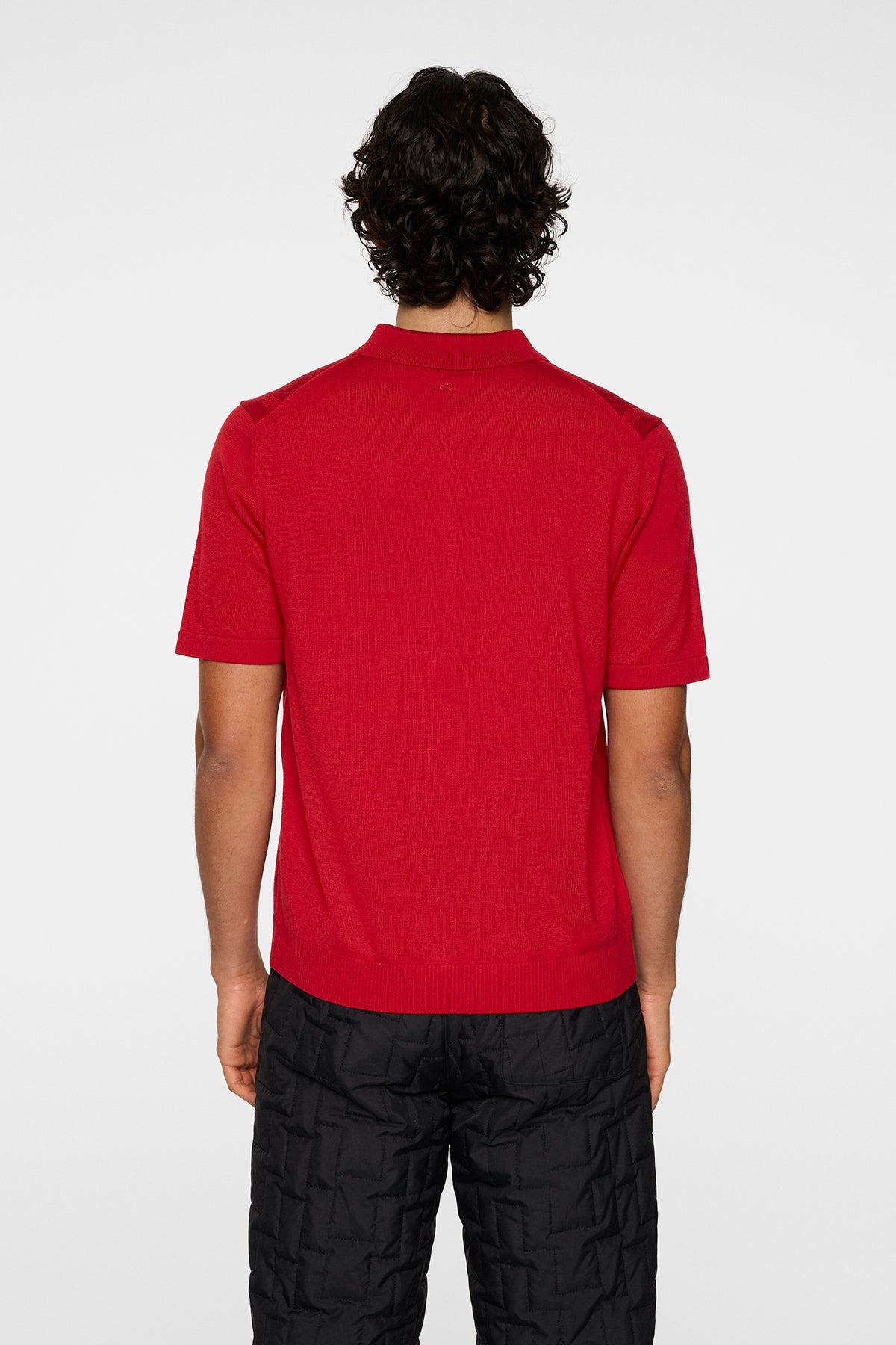 Remy Structure Zip Knit Polo in Barbados Cherry by J.Lindeberg