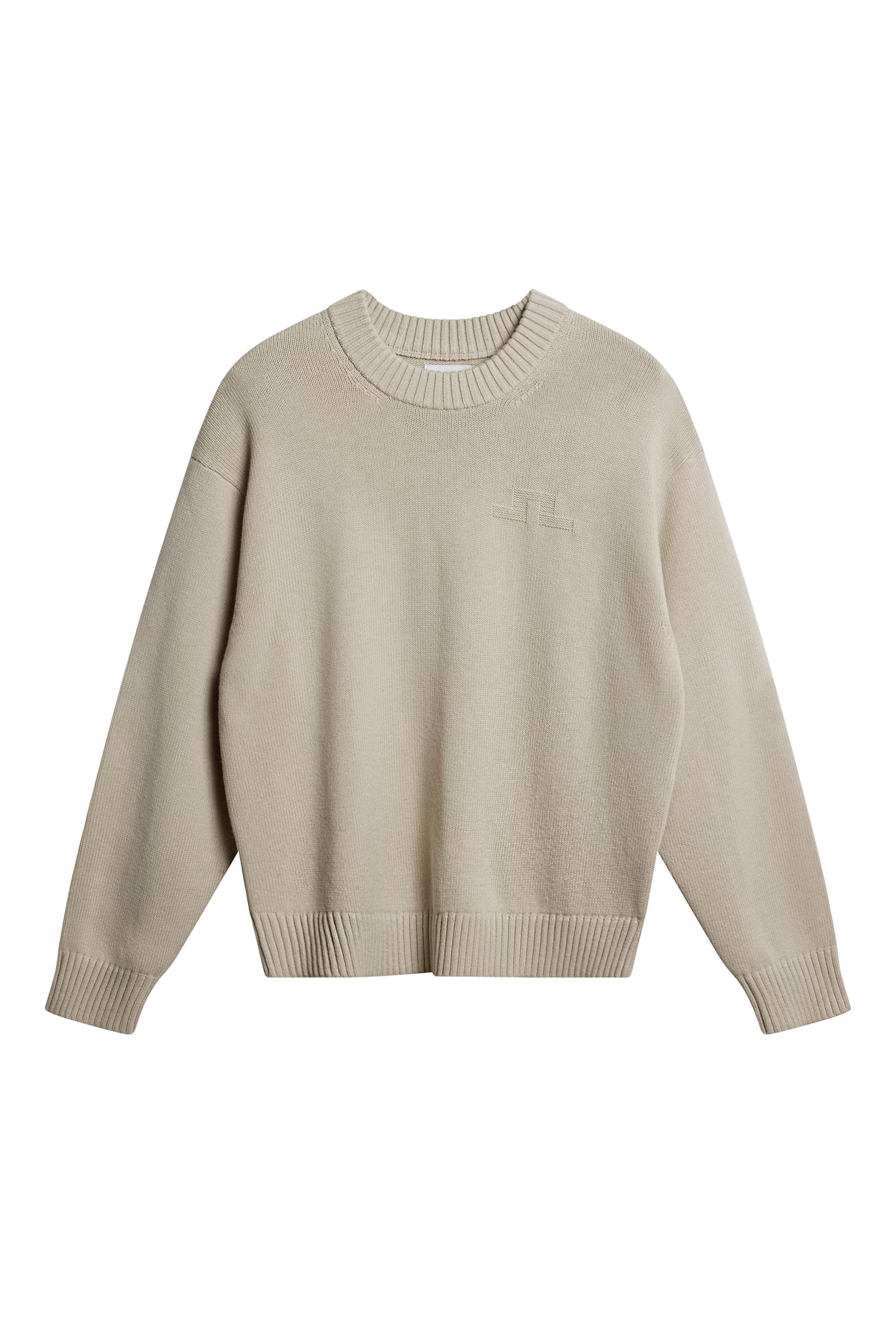 Eddy Cotton Wool Crew Neck in Moonbeam by J.Lindeberg