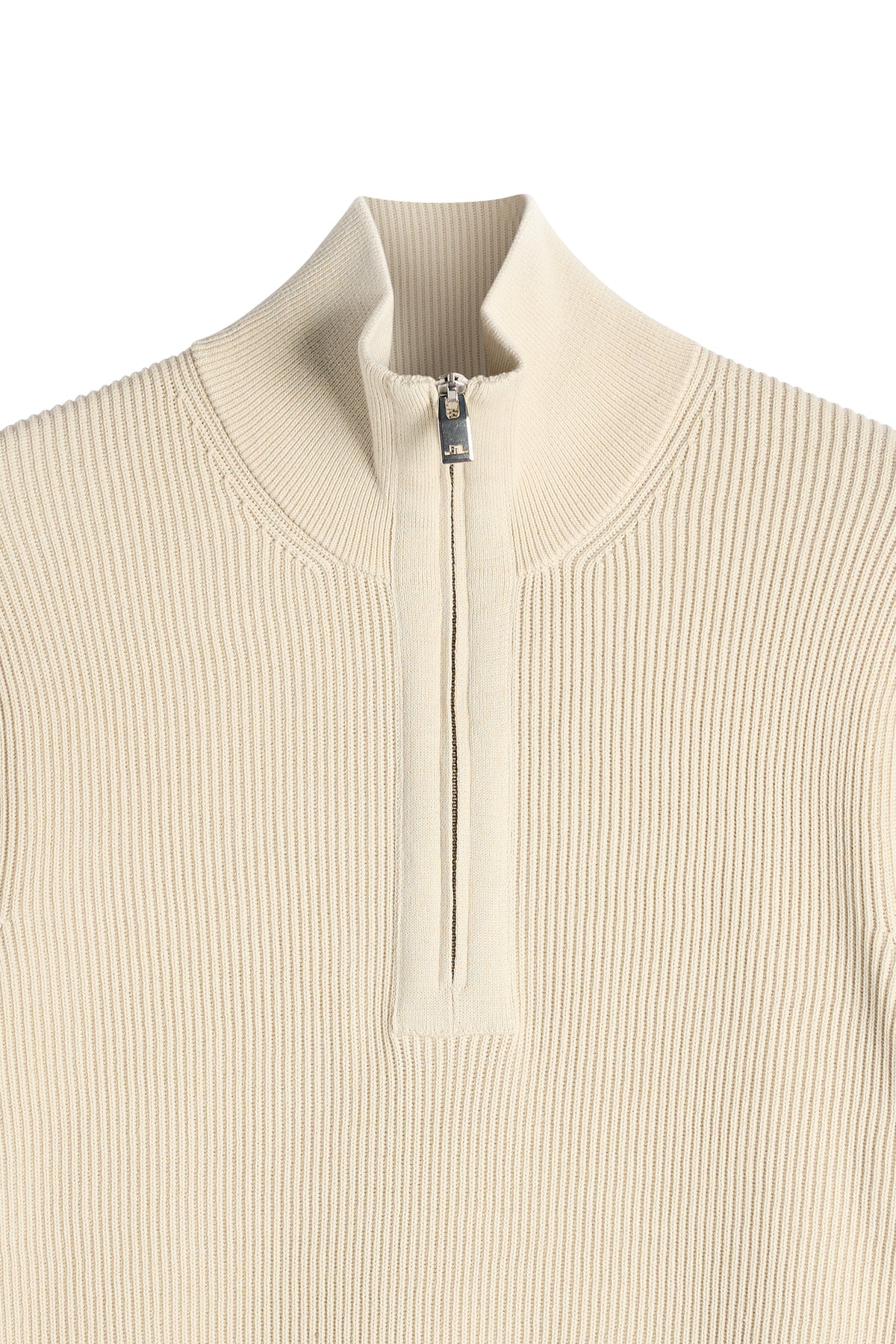 Alex Half Zip Knitted Sweater in Moonbeam by J.Lindeberg