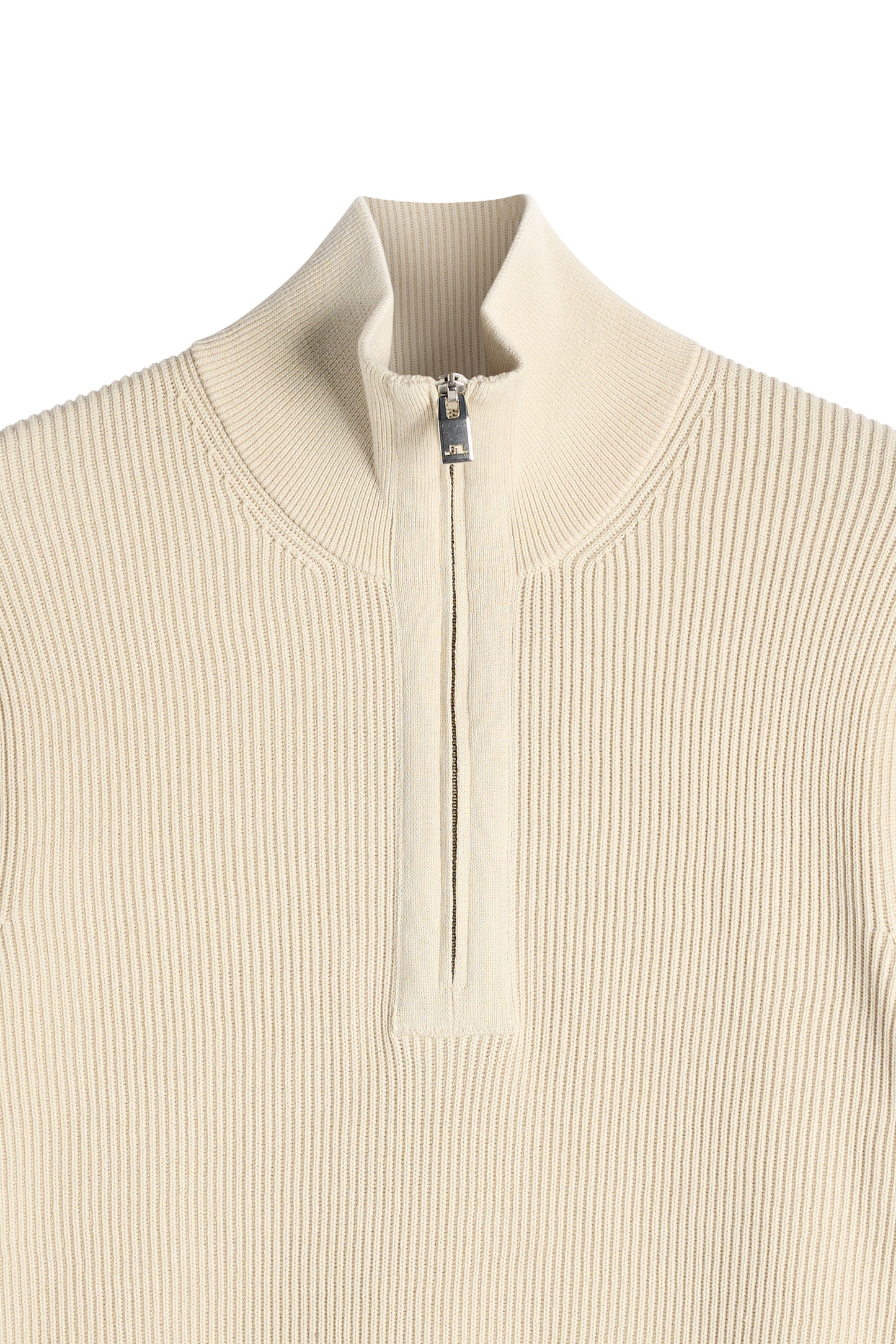 Alex Half Zip Knitted Sweater in Moonbeam by J.Lindeberg