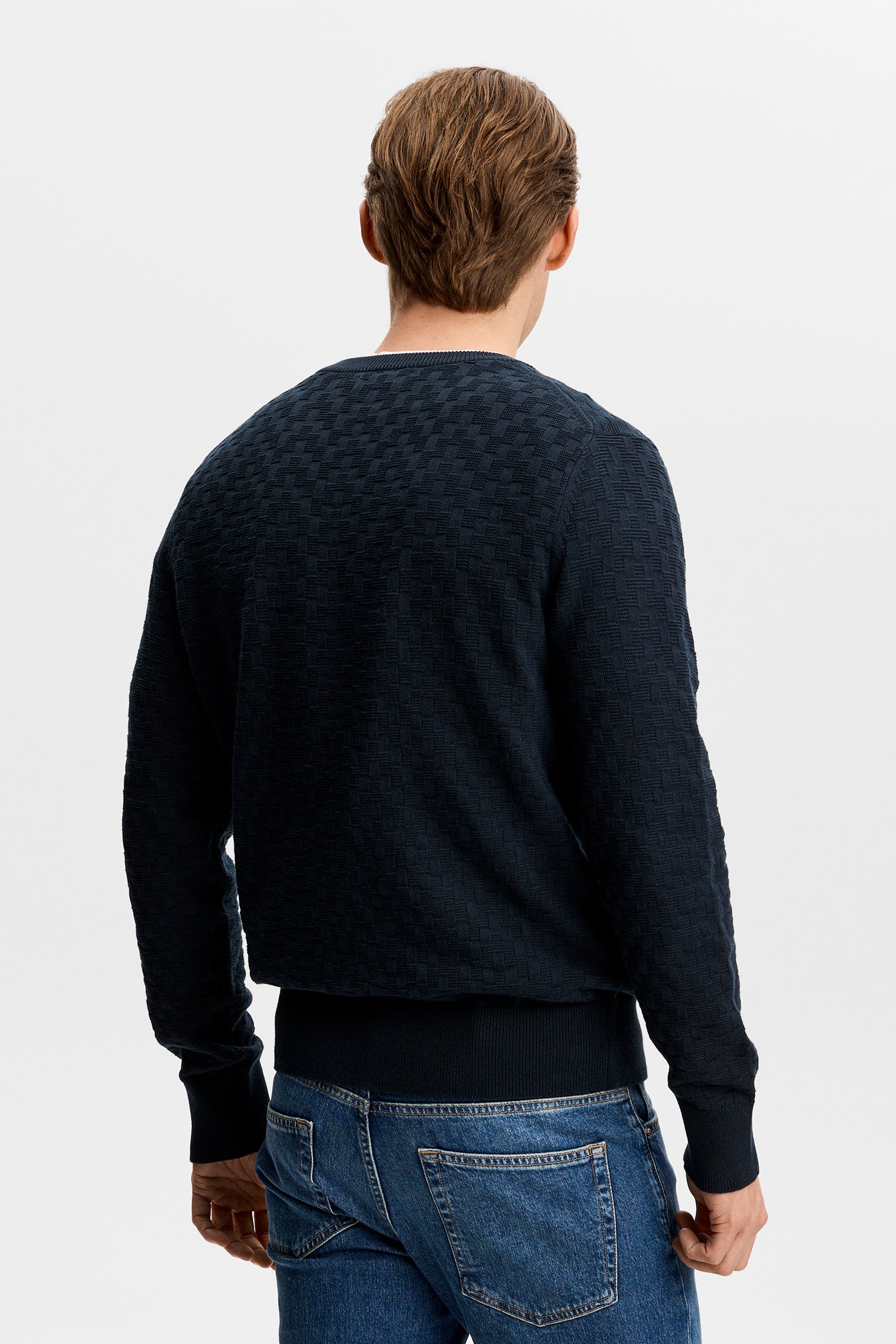 Arthur Knit Org Cotton in JL Navy by J.Lindeberg