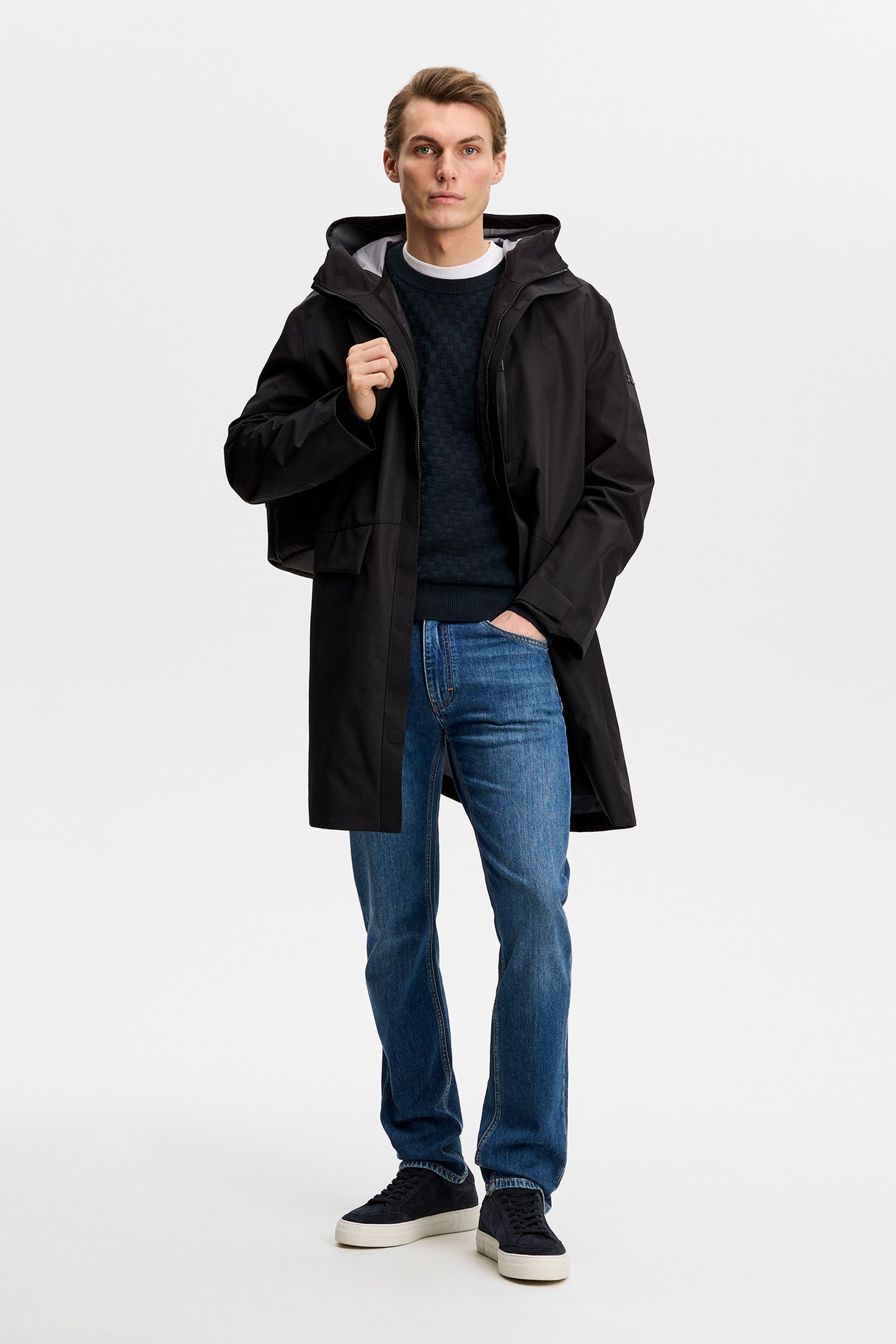 Arthur Knit Org Cotton in JL Navy by J.Lindeberg