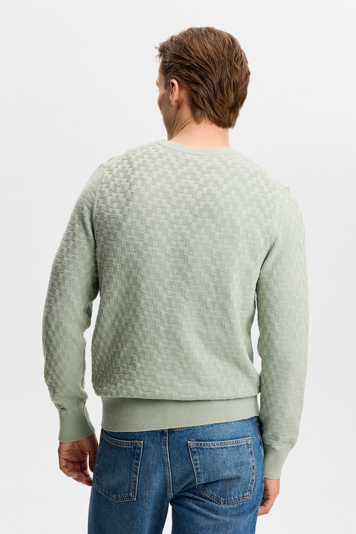 Arthur Knit Org Cotton in Jadeite by J.Lindeberg