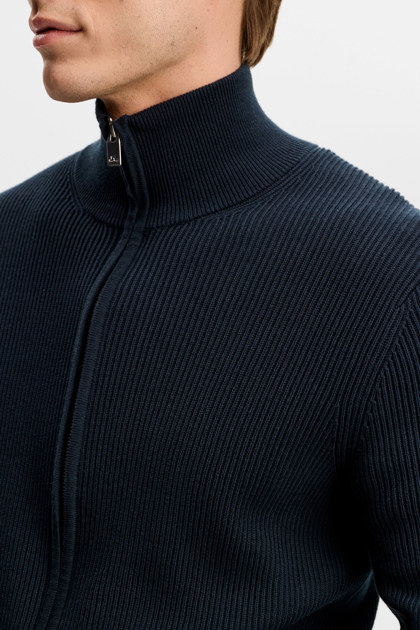 Alexis Full Zip Cardigan in JL Navy by J.Lindeberg