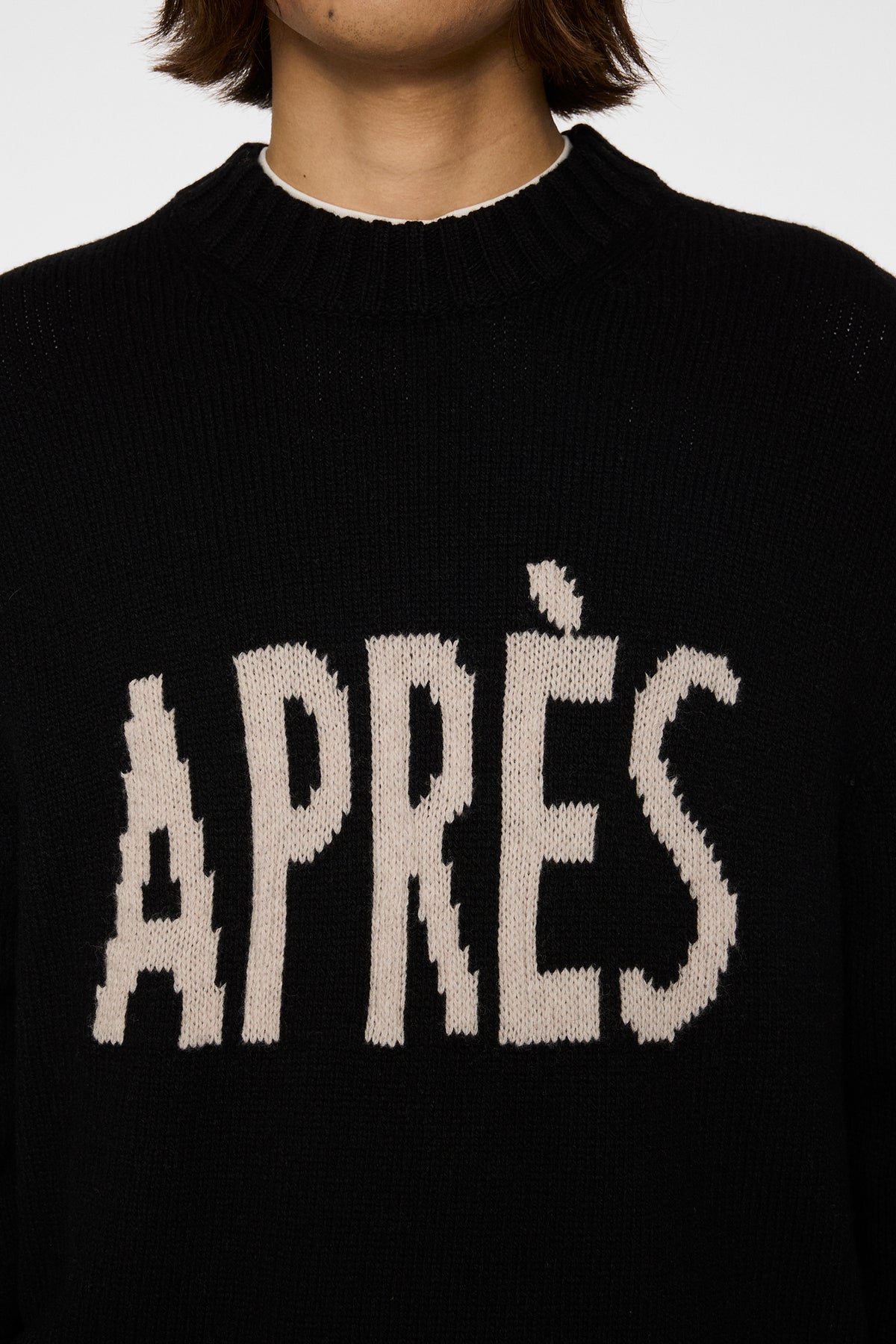 Fabian Graphic Knit Sweater in Black by J.Lindeberg