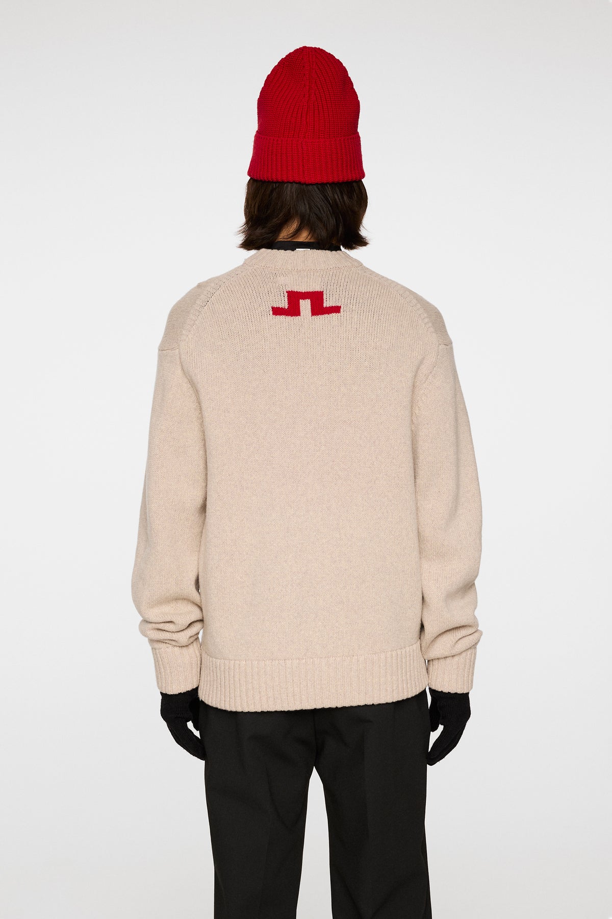 Fabian Graphic Knit Sweater in Moonbeam by J.Lindeberg