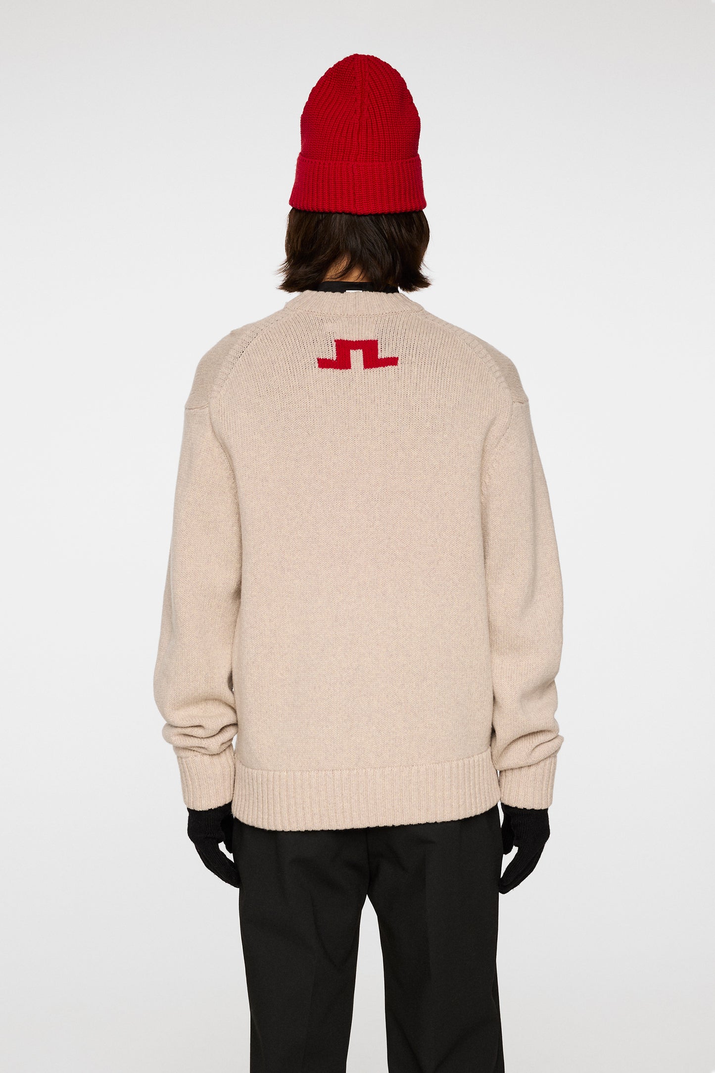 Fabian Graphic Knit Sweater in Moonbeam by J.Lindeberg
