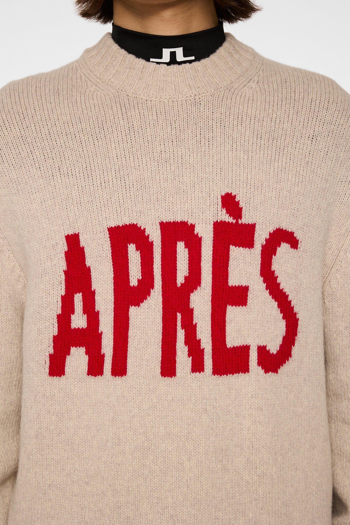 Fabian Graphic Knit Sweater in Moonbeam by J.Lindeberg