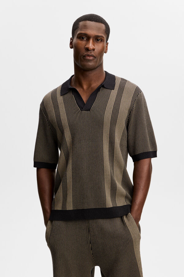 Sal Knitted Polo / Black