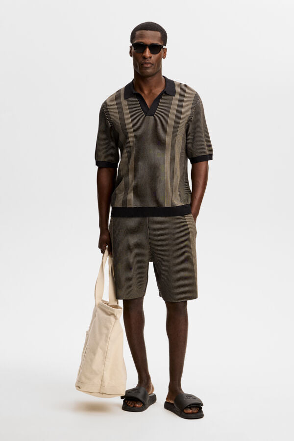 Sal Knitted Polo / Black