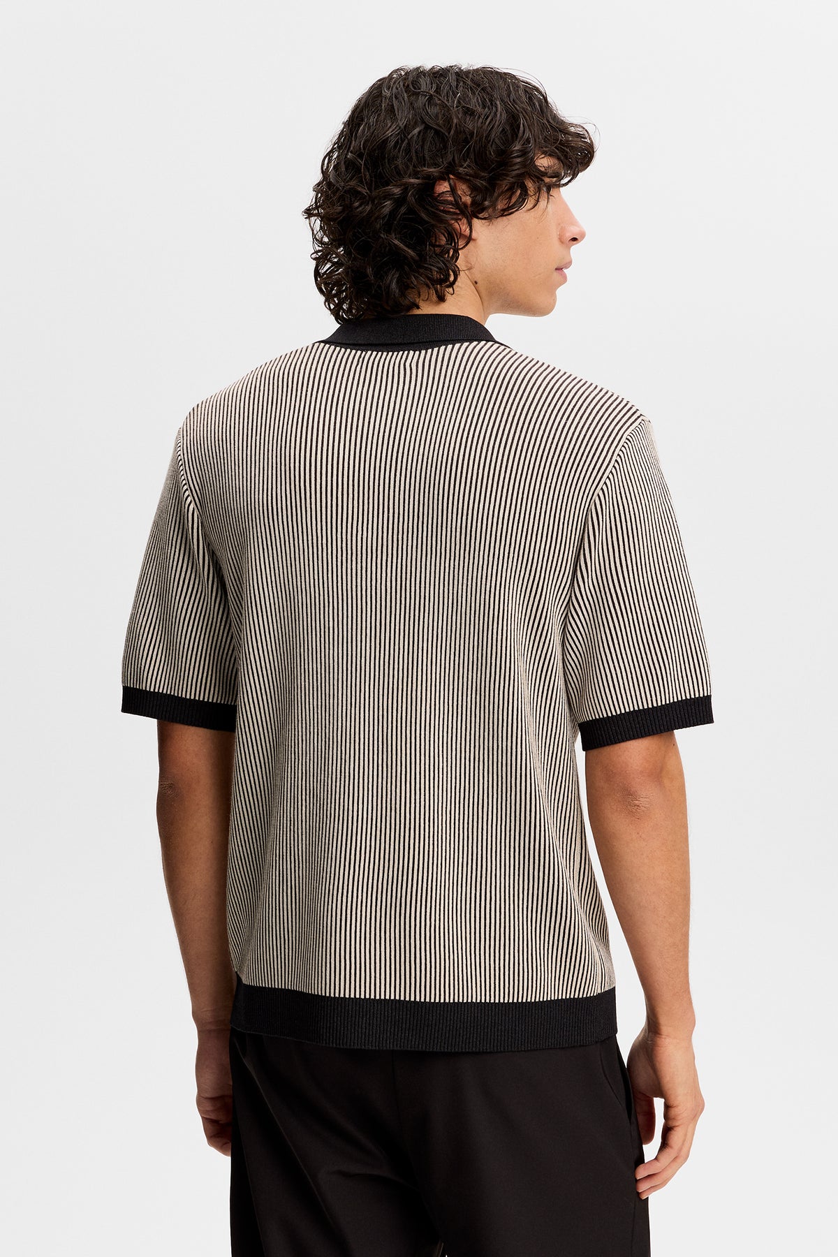 Sal Knitted Polo in Moonbeam by J.Lindeberg
