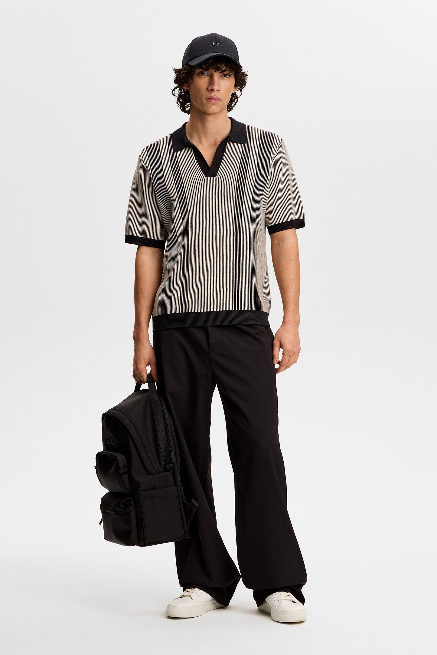 Sal Knitted Polo in Moonbeam by J.Lindeberg