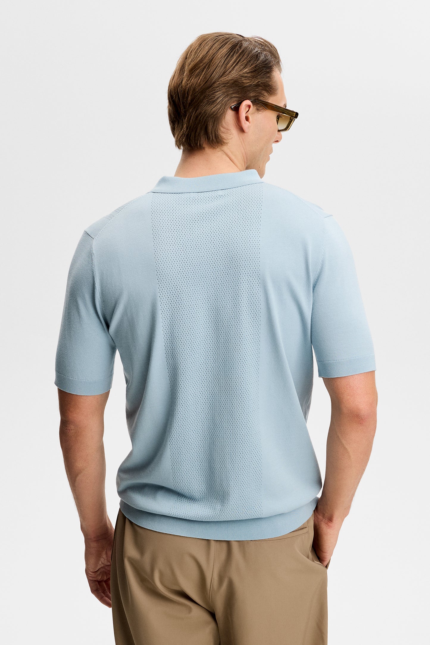 Reymond Seasonal Knit Polo in Forget-Me-Not by J.Lindeberg