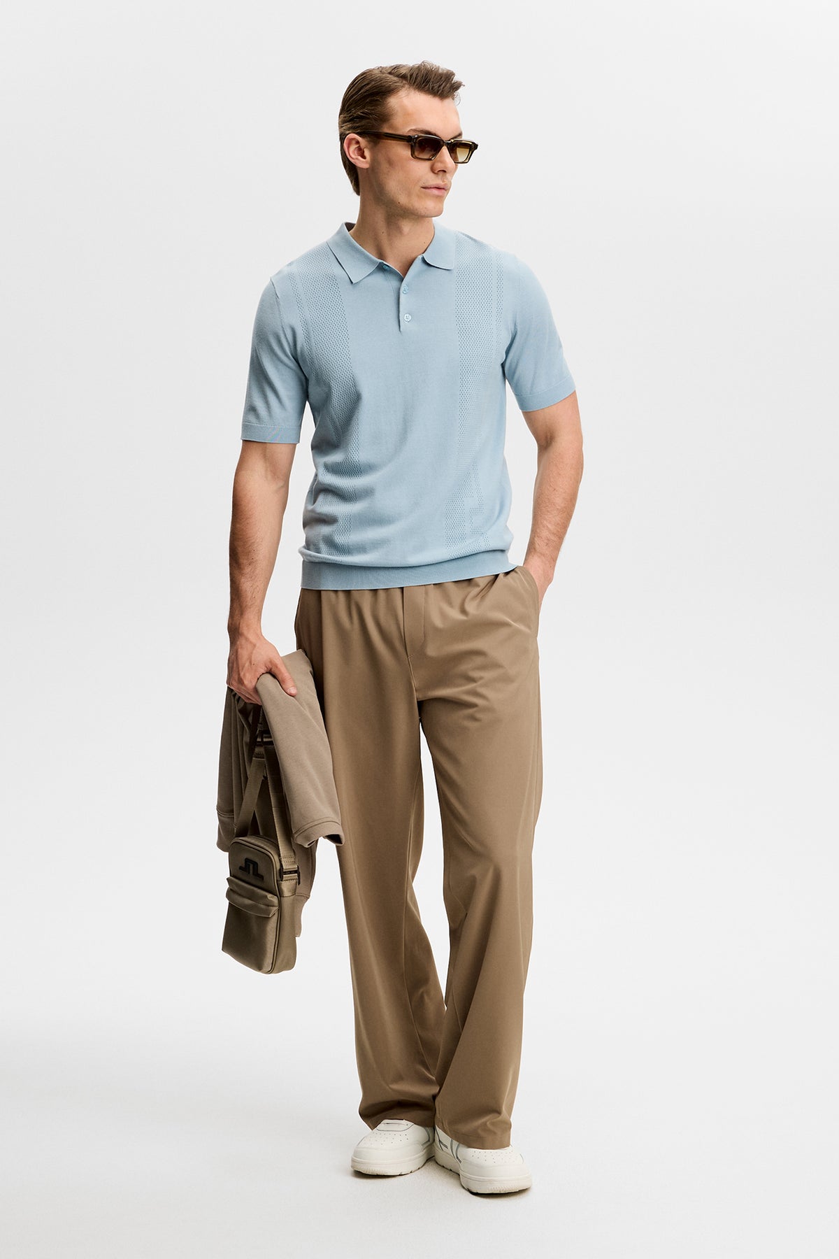Reymond Seasonal Knit Polo in Forget-Me-Not by J.Lindeberg
