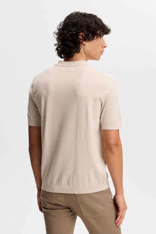 Reymond Seasonal Knit Polo / Moonbeam