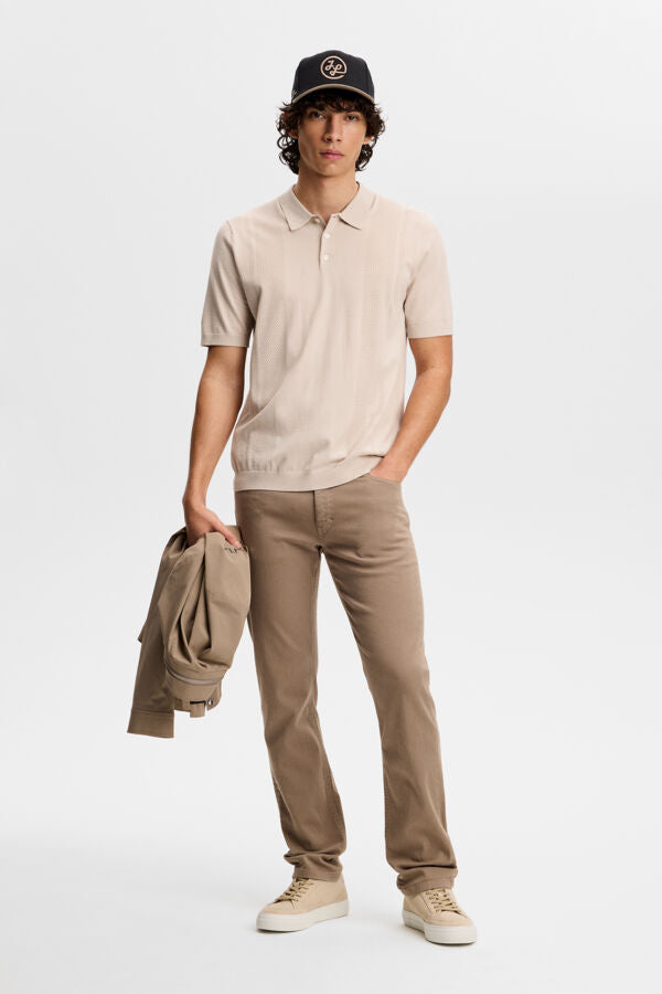 Reymond Seasonal Knit Polo / Moonbeam