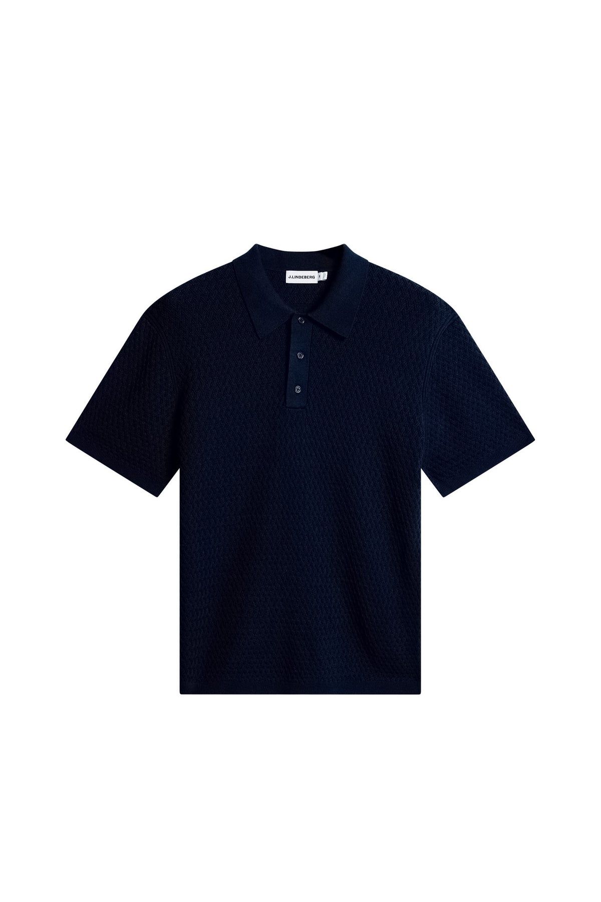 Jacques Structure Knit Polo in JL Navy by J.Lindeberg