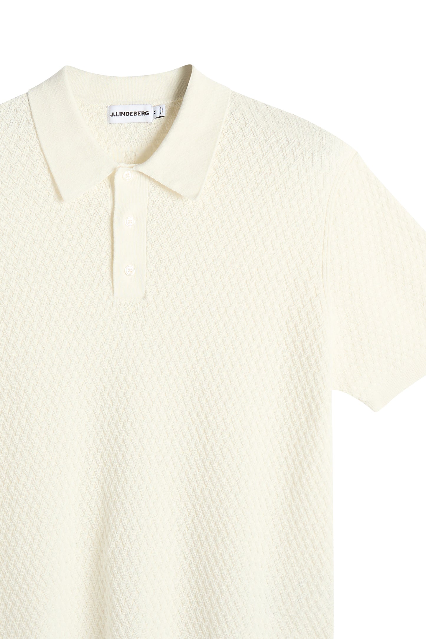 Jacques Structure Knit Polo in Tofu by J.Lindeberg
