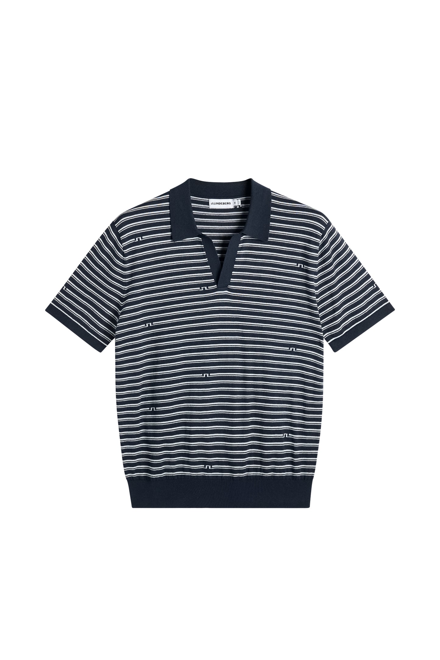 Ben Structure Stripe Polo in Bridge Stripe Navy by J.Lindeberg