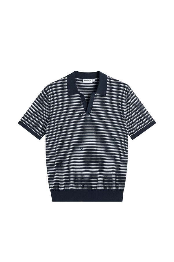 Ben Structure Stripe Polo / Bridge Stripe Navy