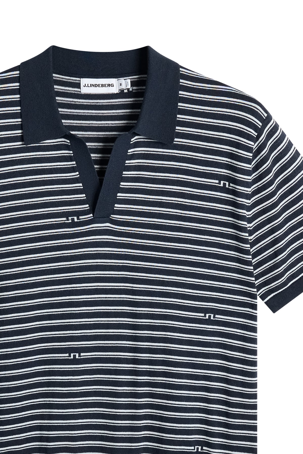 Ben Structure Stripe Polo in Bridge Stripe Navy by J.Lindeberg