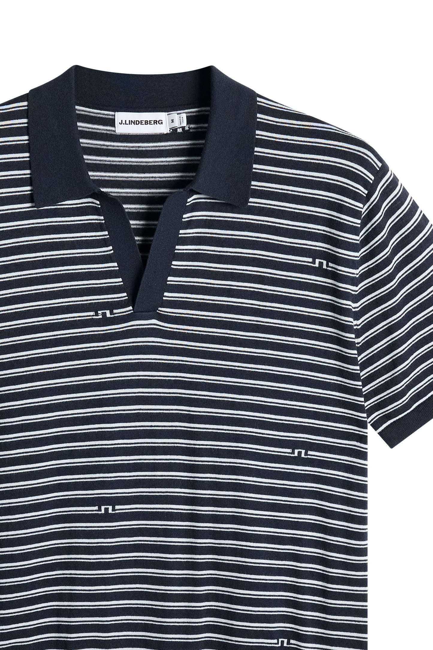 Ben Structure Stripe Polo in Bridge Stripe Navy by J.Lindeberg