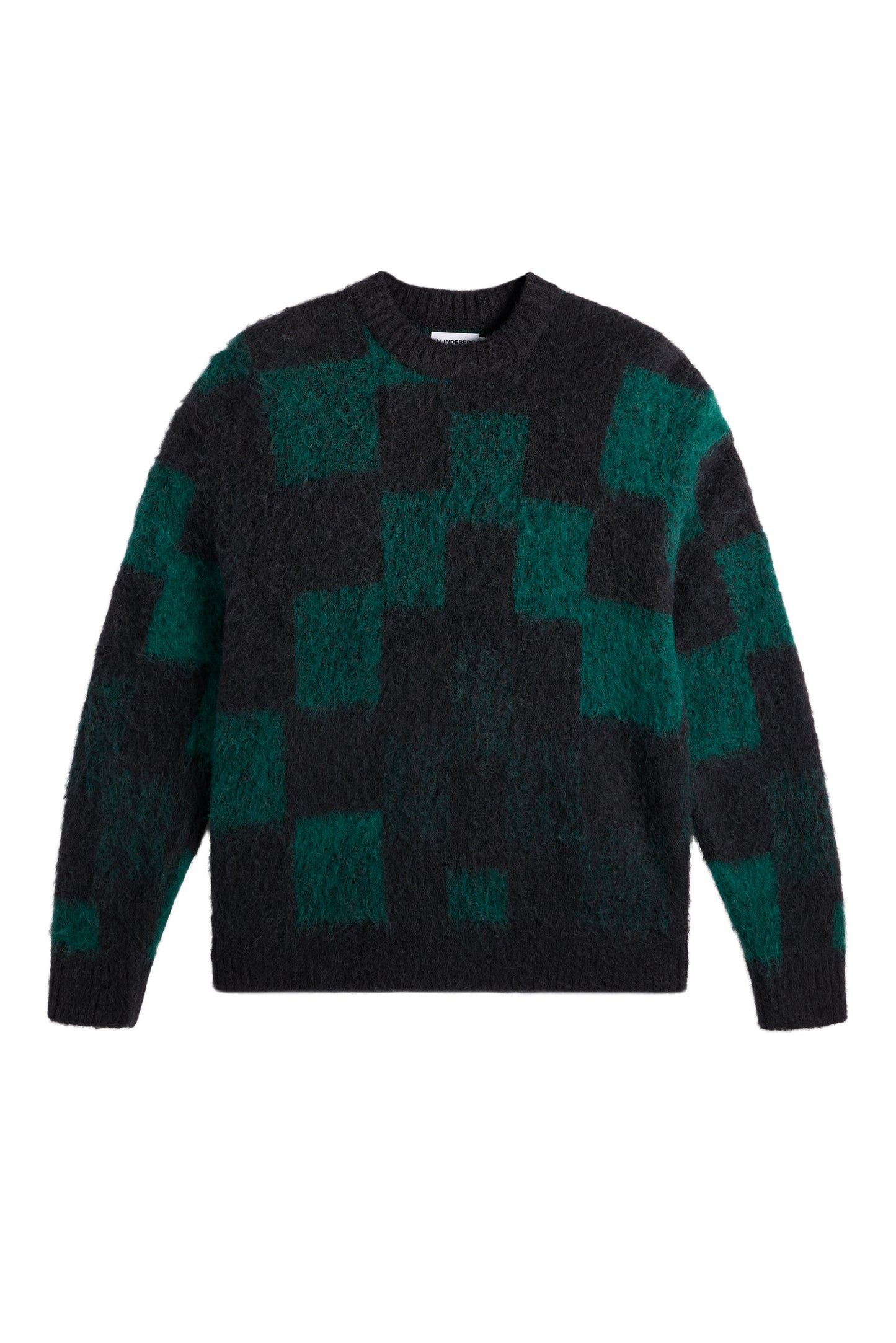 Hank Hairy Graphic Knit Crew in Pixel Stacked Forest Biome by J.Lindeberg