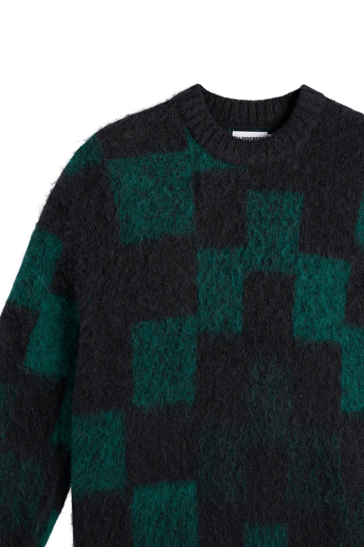 Hank Hairy Graphic Knit Crew in Pixel Stacked Forest Biome by J.Lindeberg