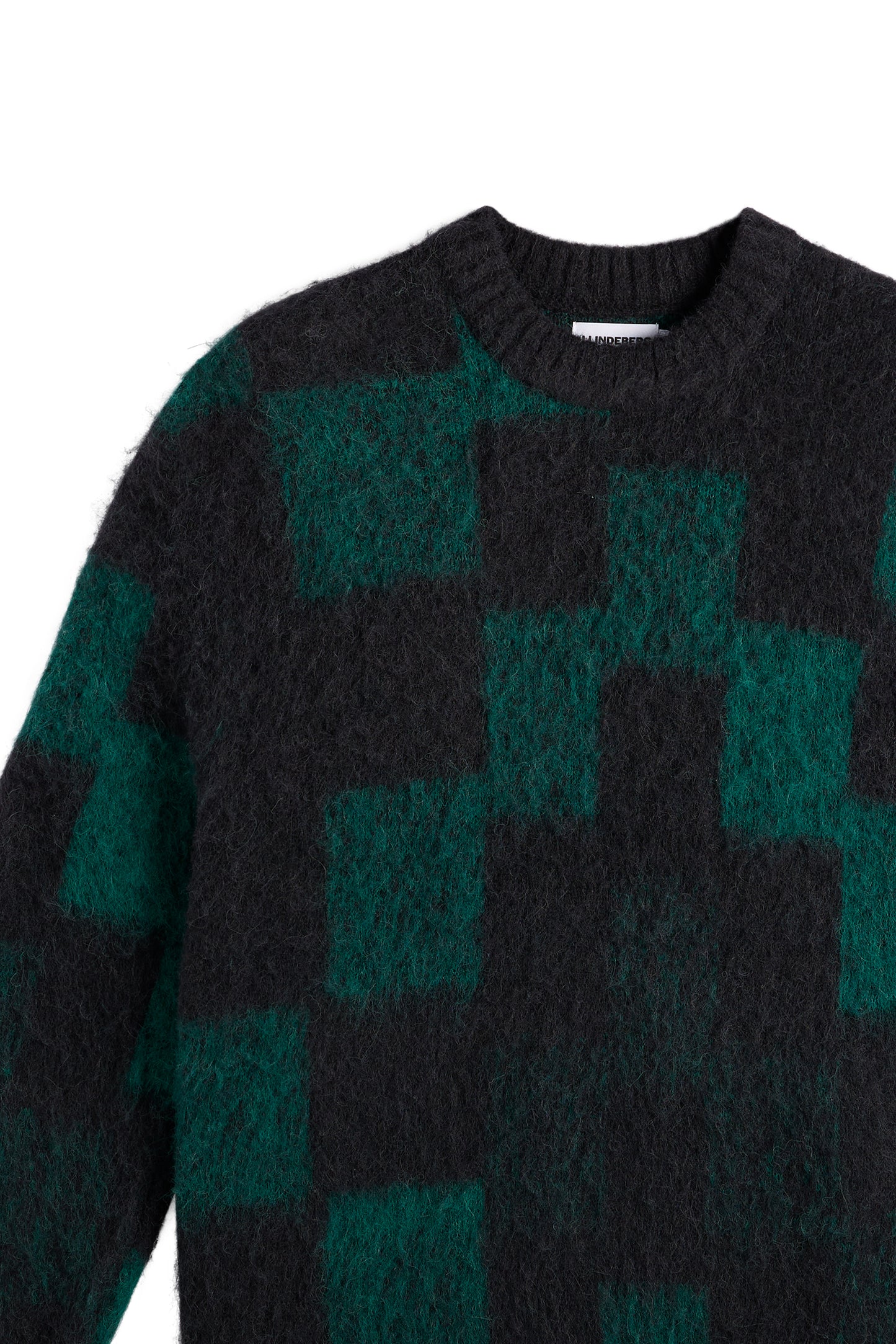Hank Hairy Graphic Knit Crew in Pixel Stacked Forest Biome by J.Lindeberg