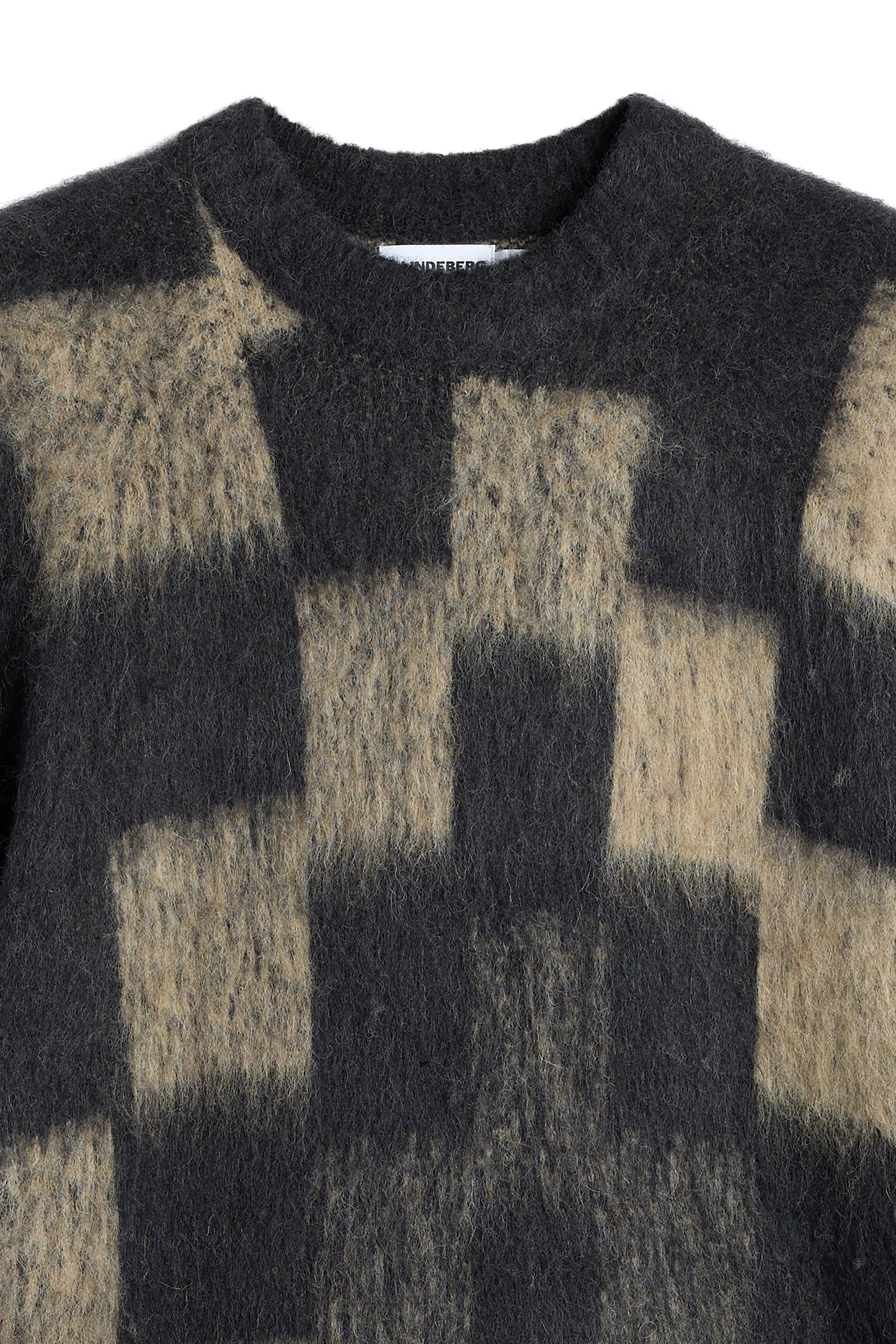 Hank Hairy Graphic Knit Crew in Brindle by J.Lindeberg