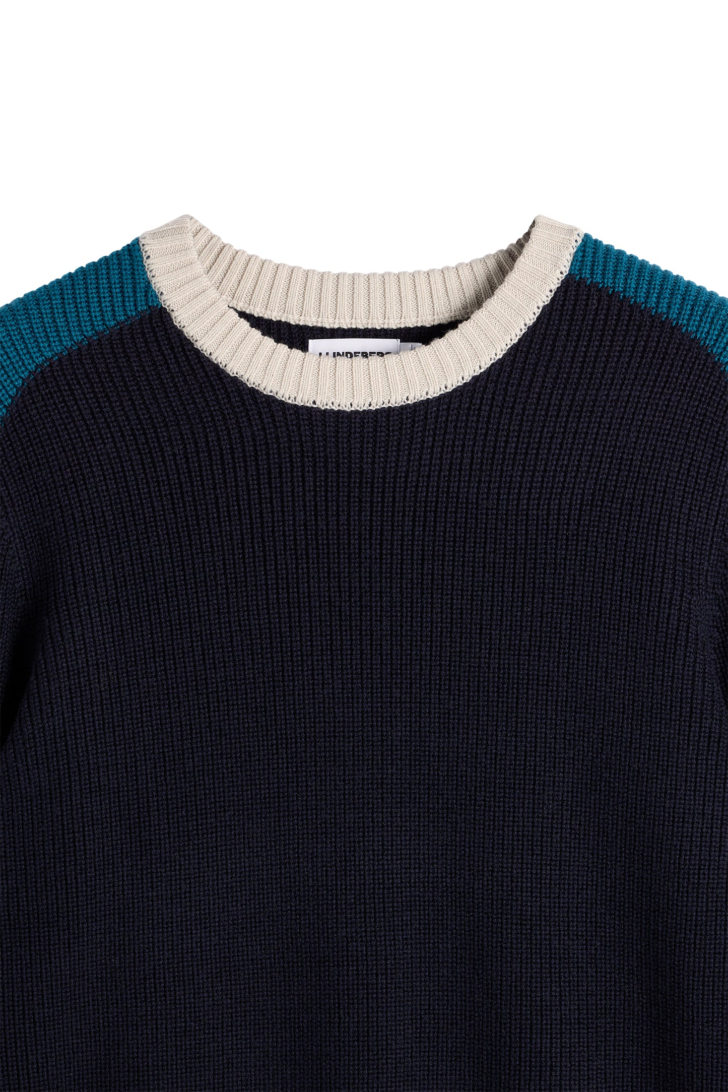 Stan Colour Block Knit Crew in JL Navy by J.Lindeberg