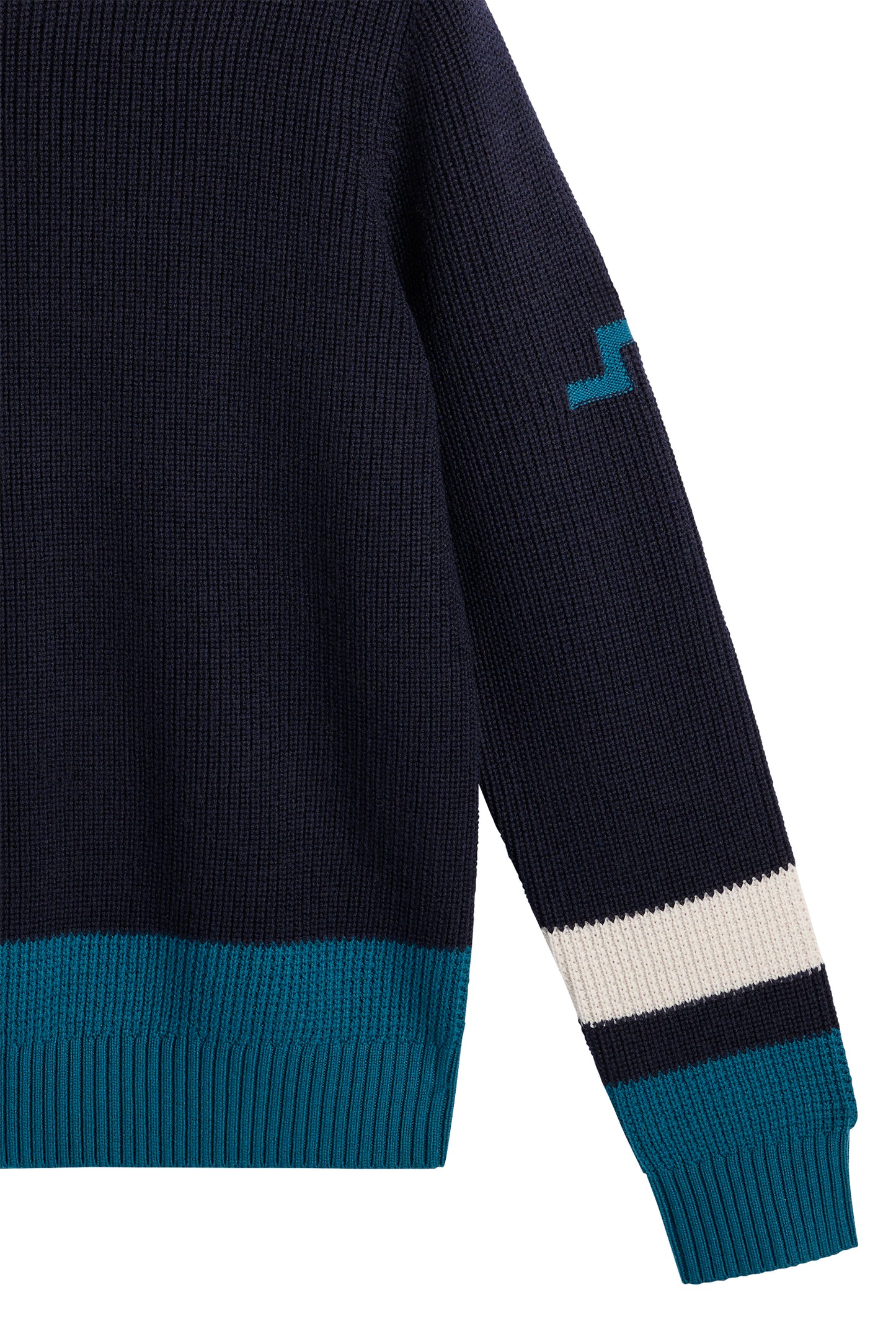 Stan Colour Block Knit Crew in JL Navy by J.Lindeberg