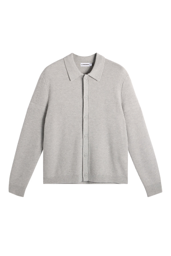 Willem Polo Cardigan / Light Grey Melange