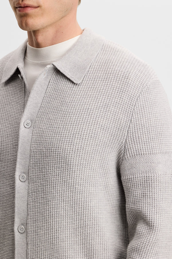 Willem Polo Cardigan / Light Grey Melange