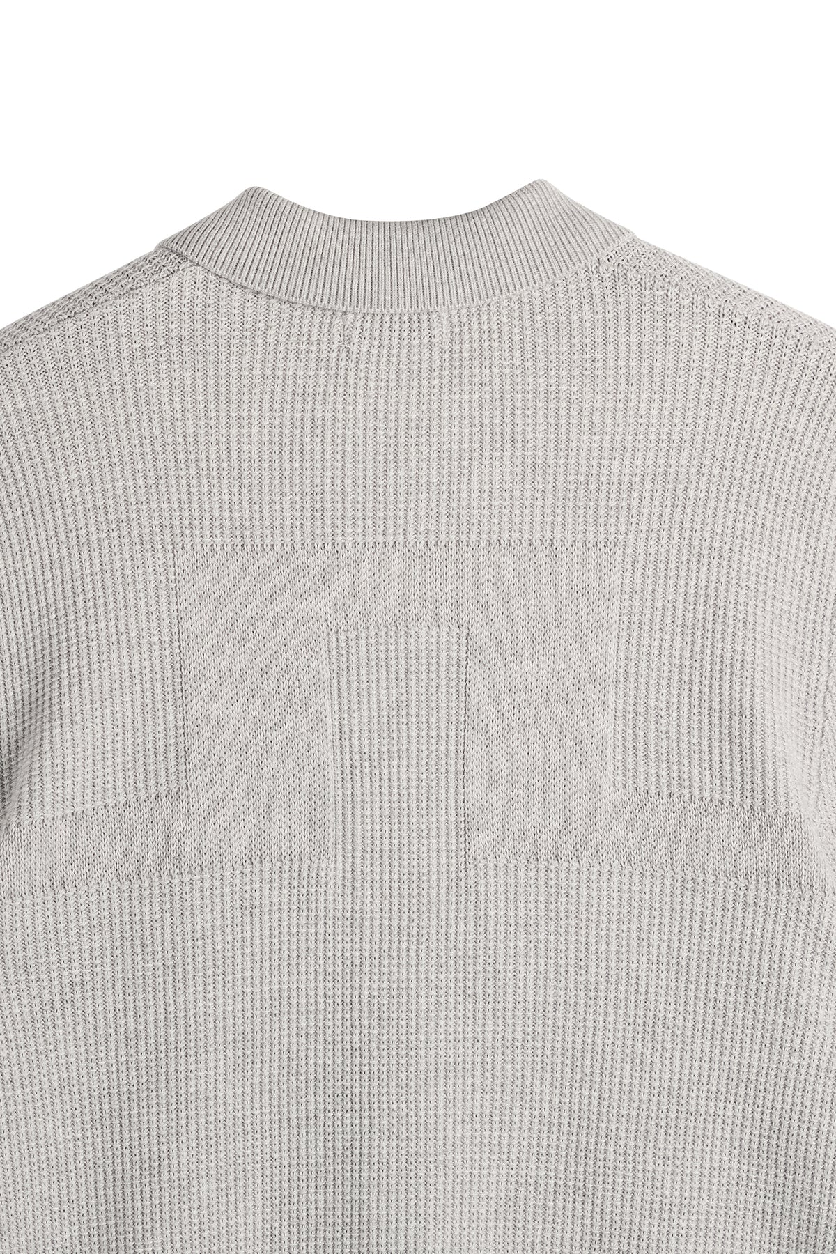 Willem Polo Cardigan in Light Grey Melange by J.Lindeberg