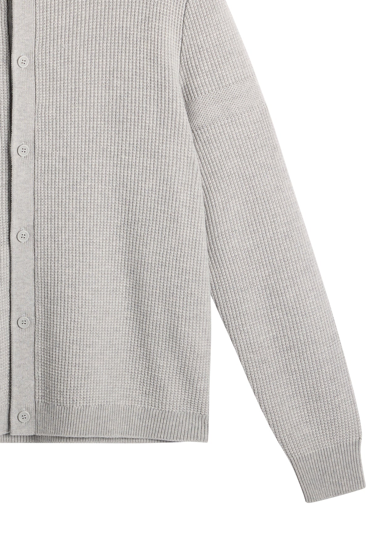 Willem Polo Cardigan in Light Grey Melange by J.Lindeberg