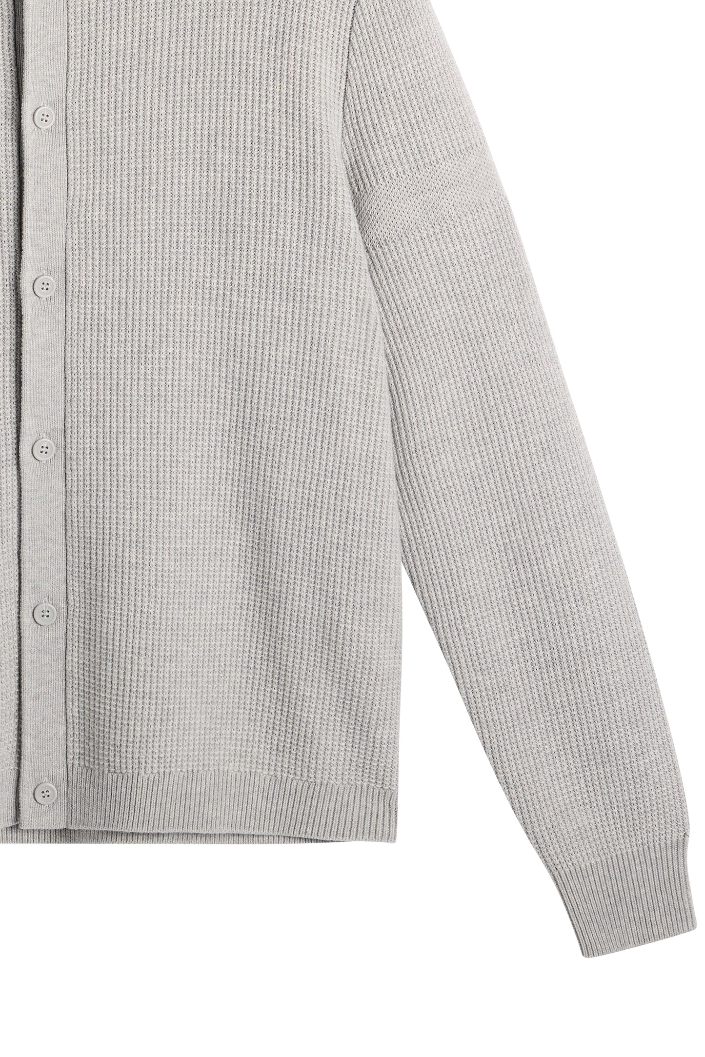 Willem Polo Cardigan in Light Grey Melange by J.Lindeberg