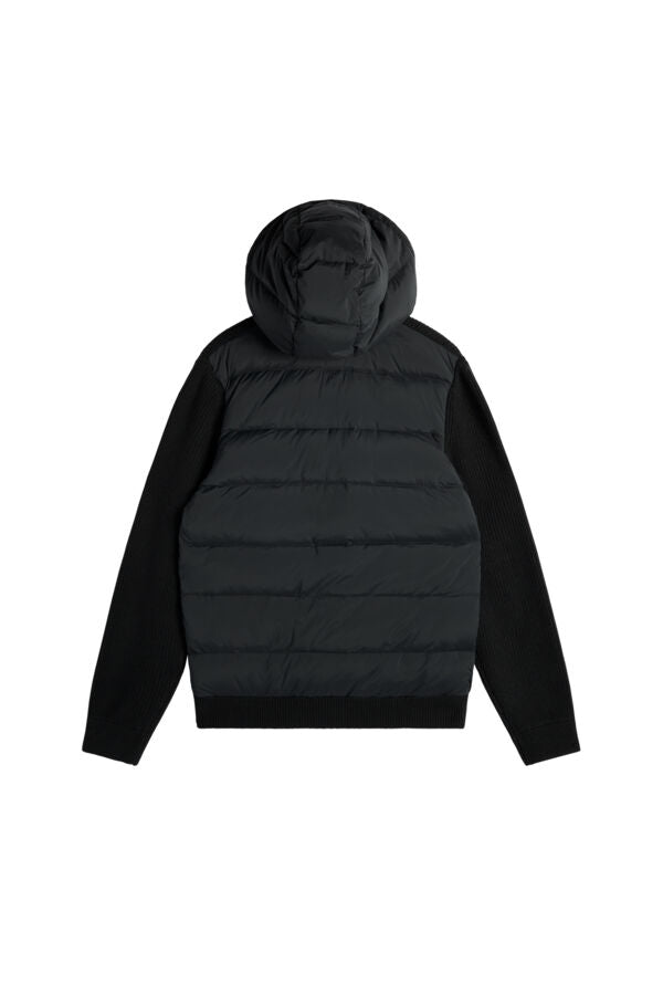 Dorin Knit Hood Hybrid Jacket / Black